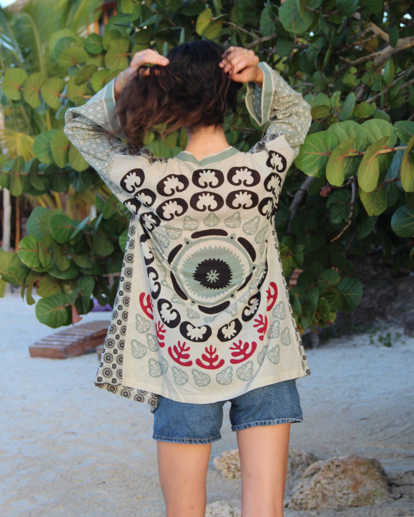 Kimono in cotone stampato